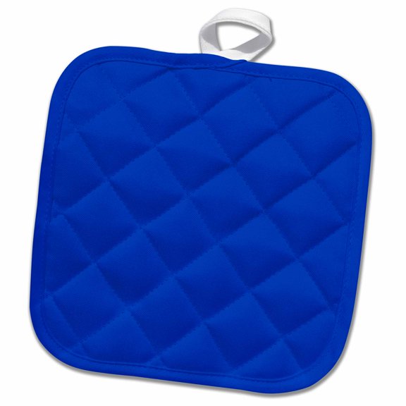 3dRose, Plain sapphire blue - solid one color - royal dark Persian blue - modern contemporary simple, 8x8 Potholder