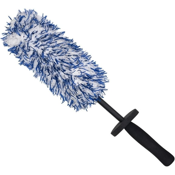 Car Cleaning Brush Rim Brush Wheel Cleaning Brush, Metal-Free Soft Wool Rim Brush with High Water Absorption for Wheels, Tires, Rims, Engine Bays, and More