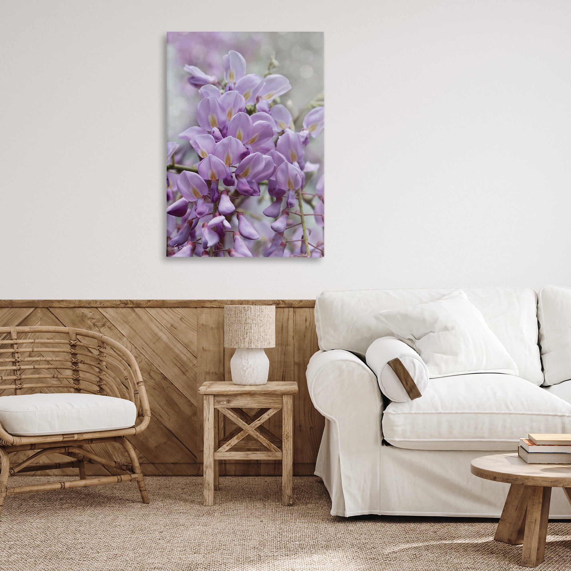 Stupell Industries Purple Orchid Petals Plants & Flowers Photography Wrapped Canvas Art Print Wall Art, 24 x 36