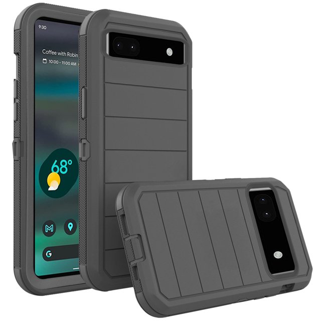 Asuwish Compatible with Google Pixel 6A 5G 2022 Phone Case Hybrid Rugged Shockproof Hard Protective Drop Proof Full Body Heavy Duty Mobile Cell Cover for Pixel6A A6 Women Men Black