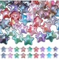 thumbnail image 1 of 50 cuentas de estrella grandes de 20 mm, acrílicas, gruesas, tipo chicle, coloridas, opacas y sueltas., 1 of 5