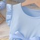 thumbnail image 5 of Vestido de Fiesta de Navidad de las Niñas de Pecho Delgado sin Mangas Cintura Acanalada Falda Francesa Cinchada para Dormir Vestido de Navidad de Ocio Diario Niña Bebé, 5 of 7