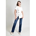 thumbnail image 4 of Blusa asimetrica con botones Roman Fashion /Tallas Extras, 5124 (Blanco) blanco M, 4 of 5