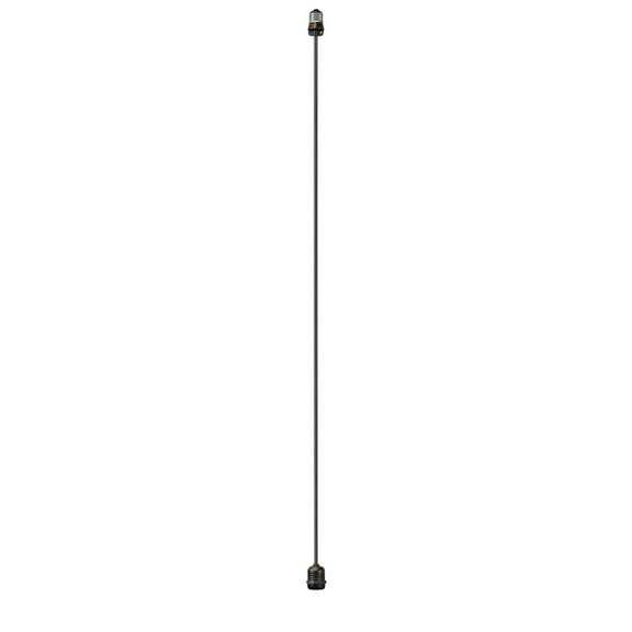 Novelty Lights E26 Medium Base Socket Extenders 36" Drop, Commercial Outdoor Lighting for Backyard, Patio, Cafe, 1 Socket Black Wire