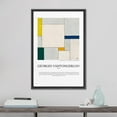 thumbnail image 2 of PixonSign Framed Canvas Print Wall Art Vantongerloo Mid-Century Color Blocks Abstract Shapes Illustrations Fine Art Decorative Minimalist Relax/Calm for Living Room, Bedroom, Office - 24"x36" Black, 2 of 5