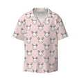 thumbnail image 6 of Kdxio Men's Hawaiian Shirt for Men Short Sleeve Shirt Cute Rabbit Summer Casual Holiday Beach Button Down T-Shirts, 6 of 7