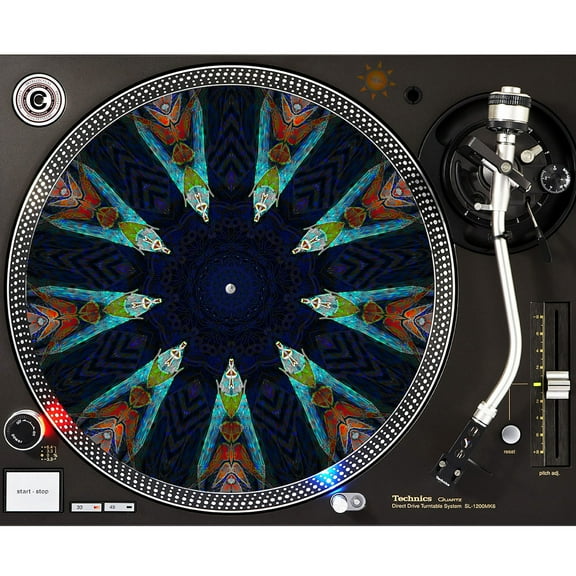 KuzmarK™ 12" DJ Turntable Slipmat - Torch Mandala
