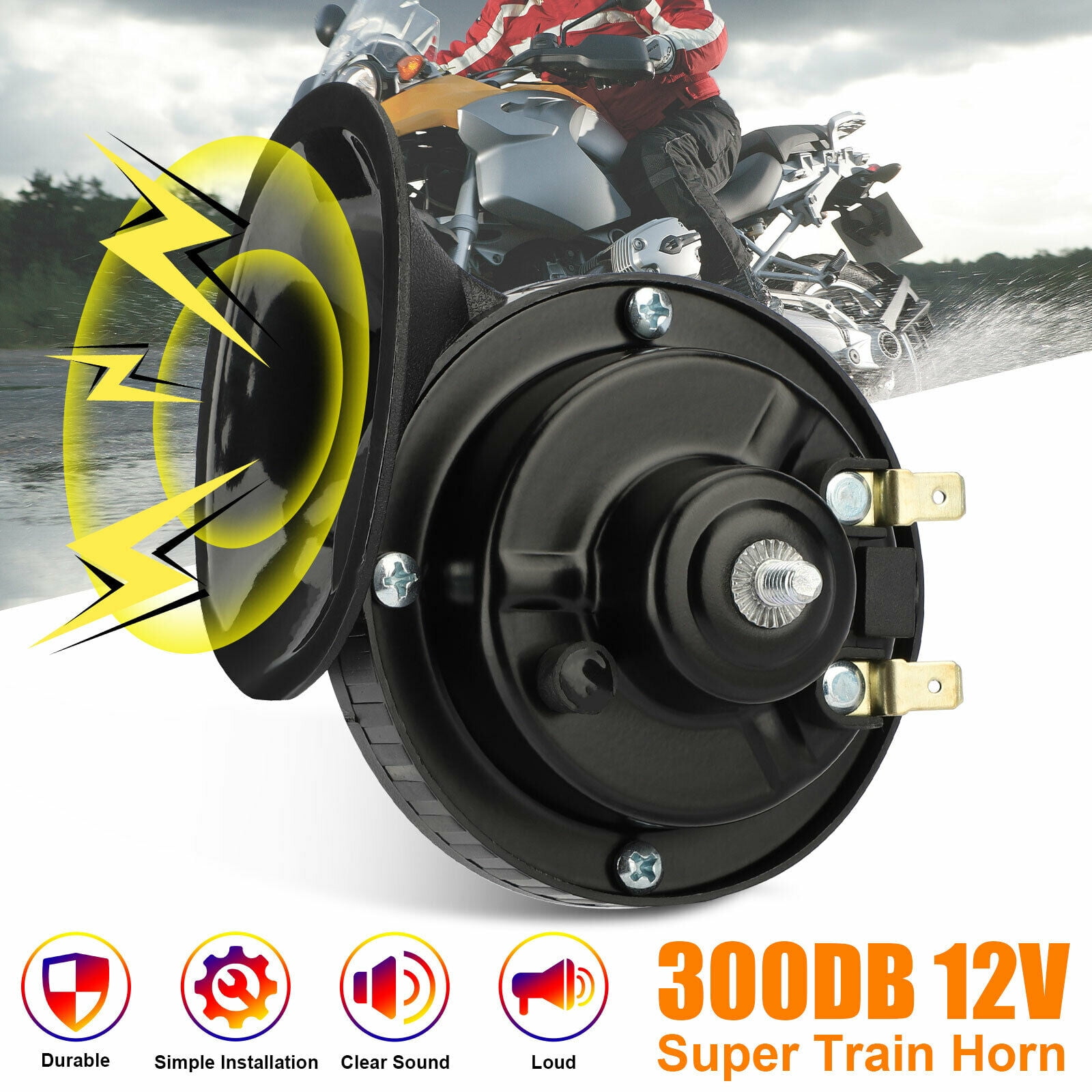 Universal 300DB Loud Car Air Horn 12V Trumpet Super Train Horn