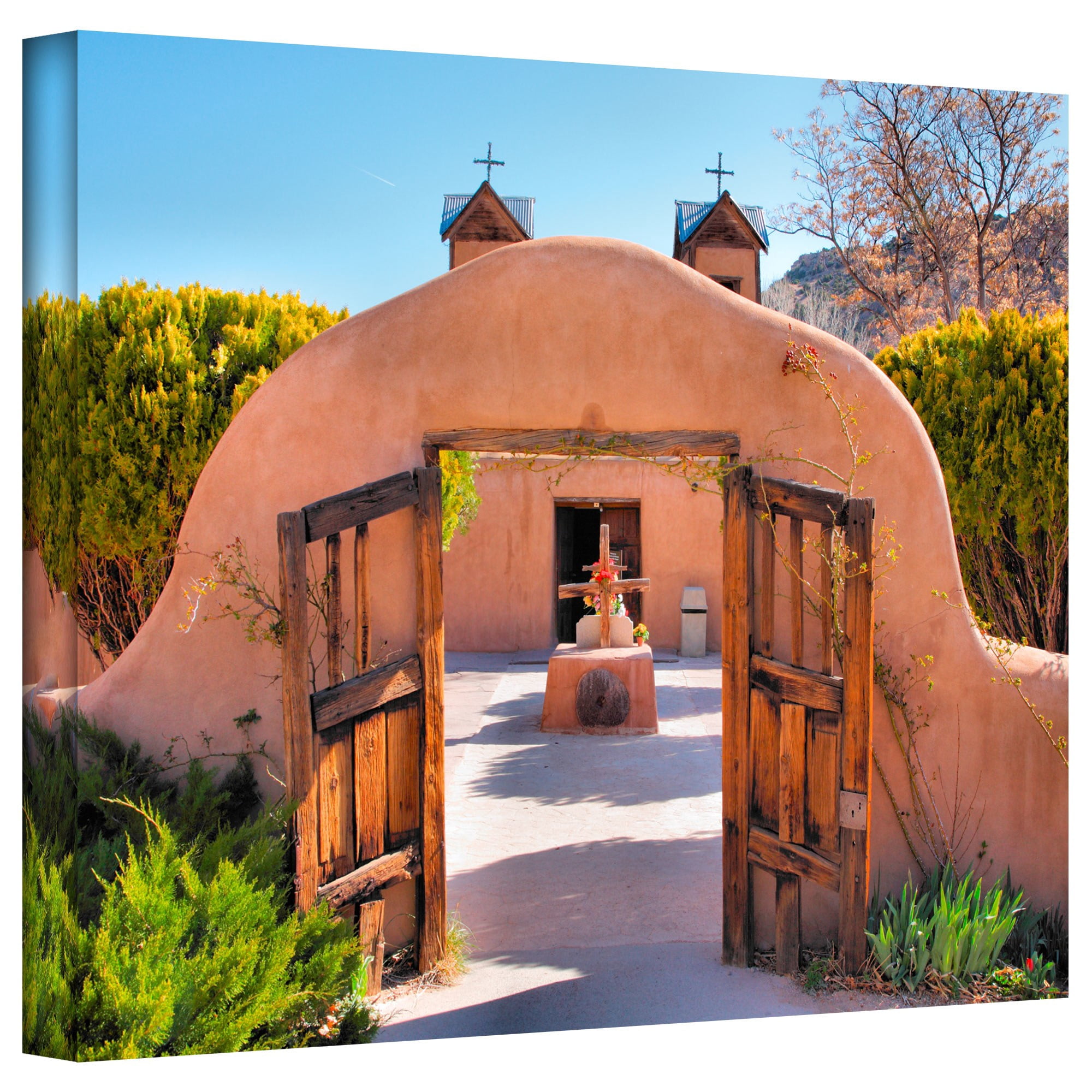 ArtWall Steve Ainsworth "Gate to Chimayo" Gallery-wrapped Canvas