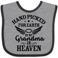 thumbnail image 3 of Inktastic Handpicked for Earth by My Grandma in Heaven Angel Wings Boys or Girls Baby Bib, 3 of 4