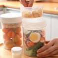 thumbnail image 4 of Contenant Étanche pour Préparation de Repas avec Séparation Humide/sèche, Pot de Rangement Alimentaire Réutilisable à Compartiments pour des Lunchs Frais, Incluant Tasse à Vinaigrette et Couvercle, 4 of 8