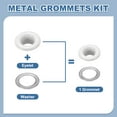 thumbnail image 3 of Uxcell 110 Pcs Ojetes con Arandelas 3/16" Kit de Grommets Blanco, 3 of 7