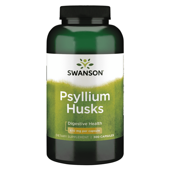 Swanson Psyllium Husk Capsules, 610 mg, 300 Count