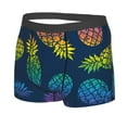 thumbnail image 2 of Kll Abstract Bright Pineapple Fruit Retro Men'S Cotton Boxer Briefs Underwear-Small, 2 of 9