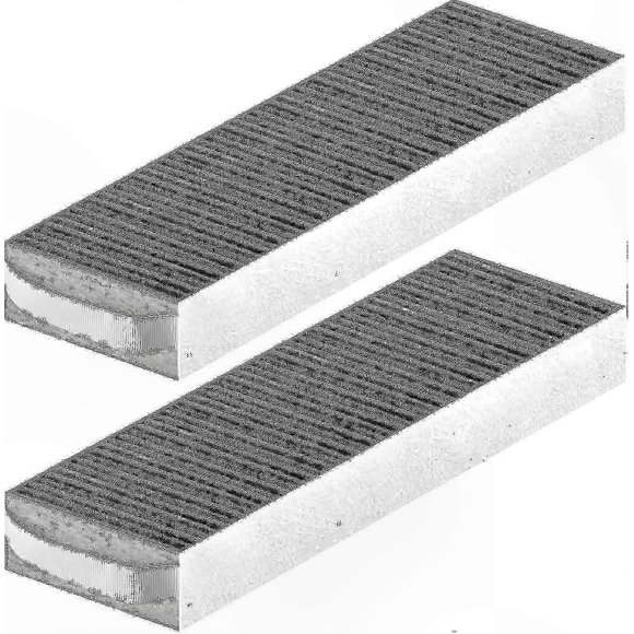Replacement Carbon Filters for Range Hood, 2-Pack Universal Activated Charcoal Filter for Kitchen Ventilation Systems