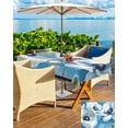 thumbnail image 5 of Fsddascl White Blue Floral Outdoor Tablecloth - 54x80 Inch Rectangle Dining Table Cover, Vintage Painting Art Country Spring Waterproof Outdoor Table Cloth with Umbrella Hole & Zipper for Patio, 5 of 7