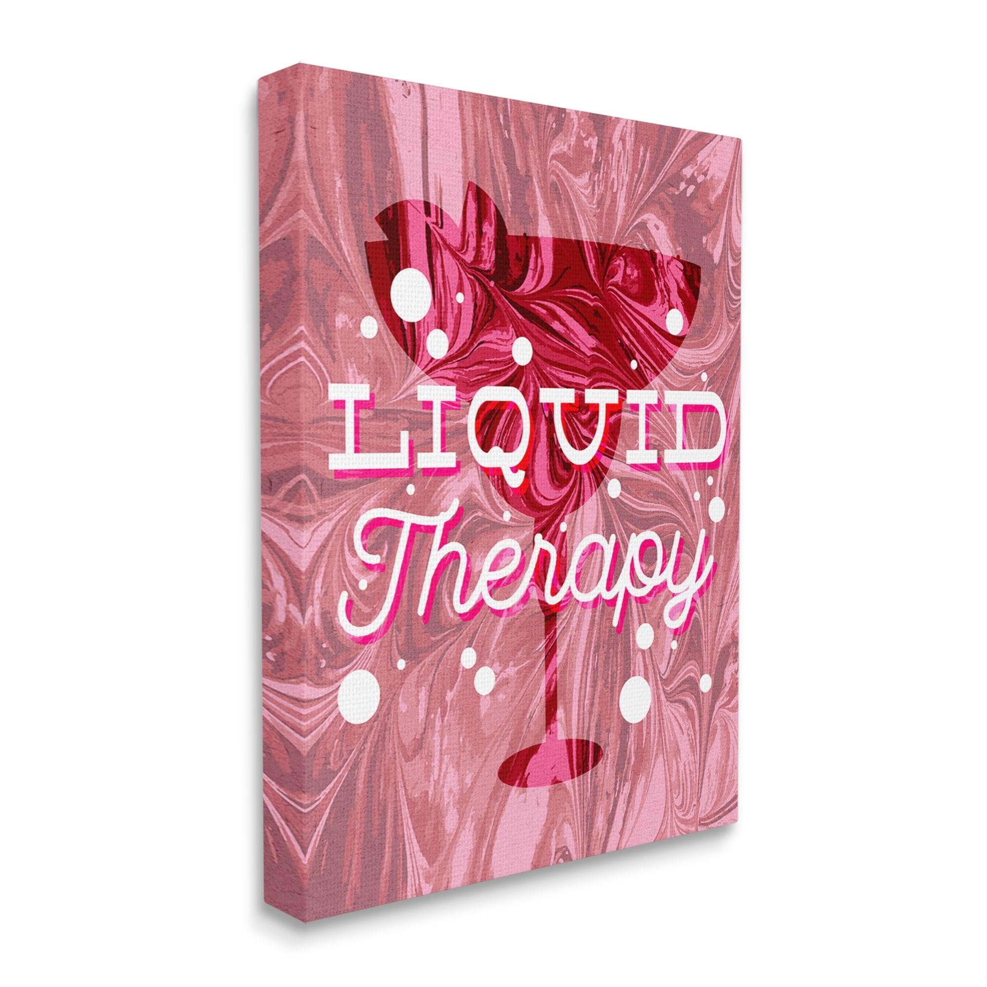 Stupell Industries Liquid Therapy Bold Pink Cocktail Food & Beverage Painting Gallery Wrapped Canvas Print Wall Art