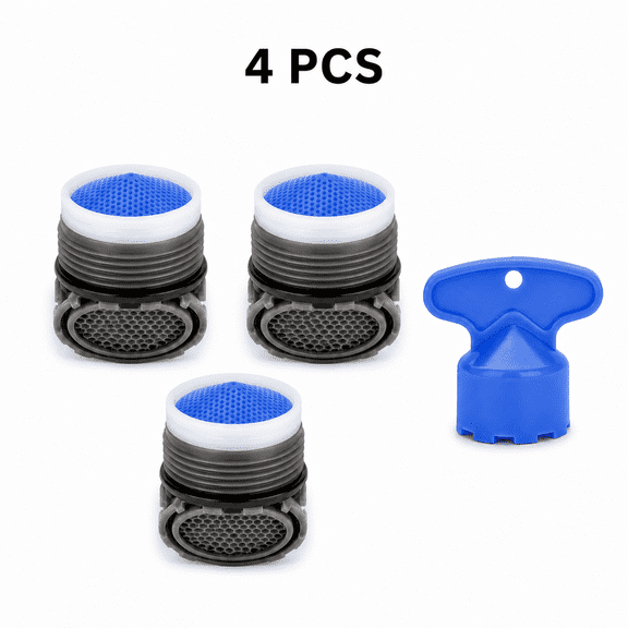 Set of 4 Faucet Aerators with a Removal Tool, Designed to Save Water And Serve As Replacement Parts for Kitchen Or Bathroom Use
