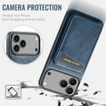 thumbnail image 6 of for iPhone 17 Pro Max Case [Compatible with MagSafe] with Removable Card Holder Magsafe case Wallet 2 in 1 Detachable Back Cards Slot Premium PU Leather Magnetic Car Holder Mount case, Blue, 6 of 12