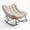 Grey-Single Person, variant on Oversized Outdoor Rocking Chair with Thick Cushion, Wicker Papasan Rocking Chair for Patio Garden, Heavy Duty Metal Frame 450 lbs Capacity, Reading Lounge Chair for Indoor Outdoor
