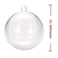 thumbnail image 6 of 10PCS 4/5/6/8CM Transparent Ball Open Plastic Clear Bauble Ornament Christmas Party Hanging Pendant Gift Package Supplies  5cm, 6 of 9