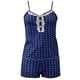 thumbnail image 5 of Gibobby Pijamas mujer invierno Conjunto de ropa para el con tirantes de leche triturada de seda helada para mujer, conjunto de pijama con estampado de amor(Azul oscuro,M), 5 of 5