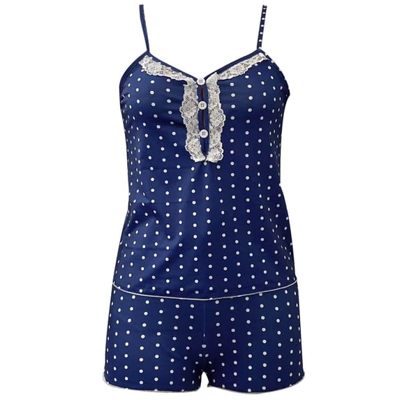Pajamas for Women Set Short Sleeve Soft Love Printed Ice Silk Shredded Milk Suspender Home Clothes Love Printed Sleepwear Pajama