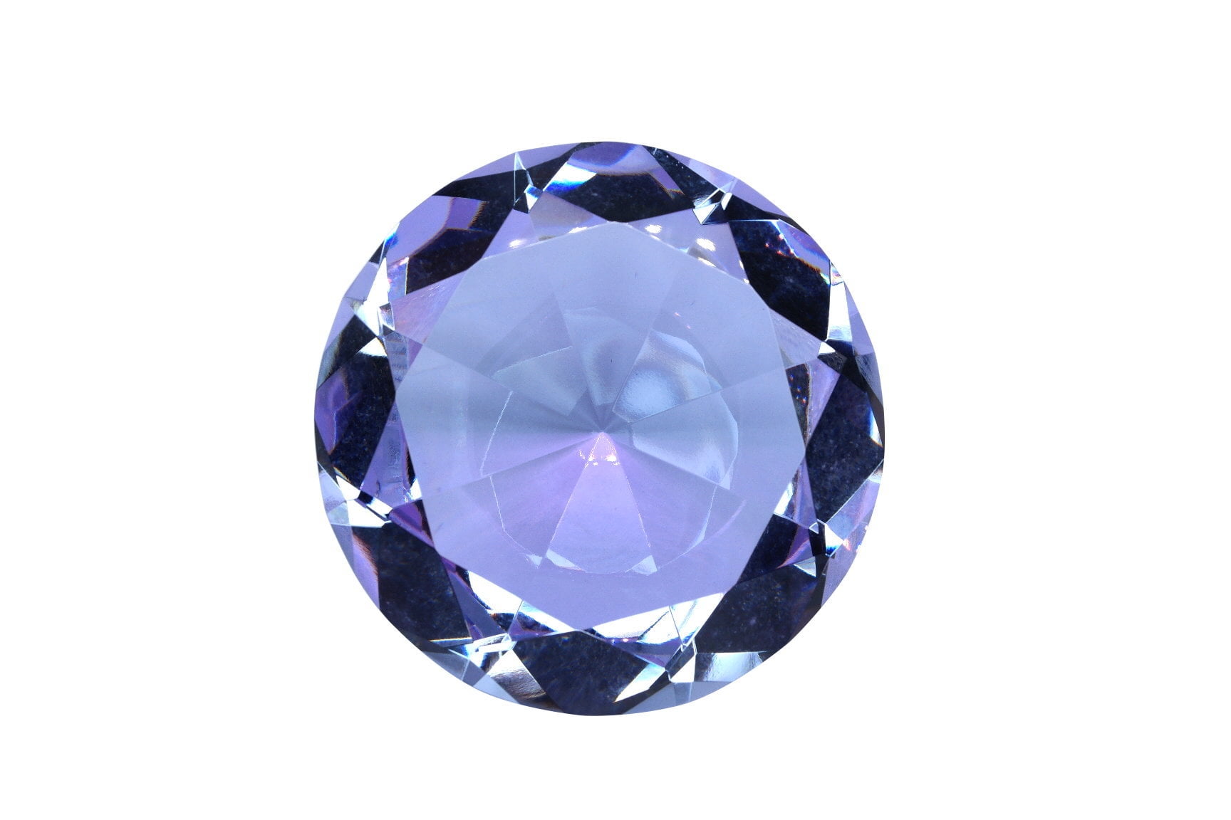 04 Diamond Shaped 80 mm Diameter Crystal Jewel Paperweight by Tripact 