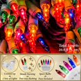 thumbnail image 2 of HTOOQ 100 Lumières de Noël Multicolores avec Fil Blanc – Qualité Professionnelle pour une Utilisation Intérieure / Extérieure – Statique + Clignotant, Certifié UL. Rouge, Jaune, Bleu, Vert -, 2 of 8