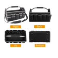 thumbnail image 3 of Open Top Tool Tote Large Capacity Tool Organizer Adjustable Shoulder Strap Anti-slip Rubber Pad Foam-padded Handle, 3 of 10