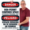thumbnail image 2 of Non-Permit Confined Space Authorized Personnel Only Bilingual Sign, OSHA Danger Sign, 24x36 Corrugated Plastic, 2 of 7