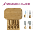 thumbnail image 4 of Tabla de quesos de bambú con cajón oculto y utensilios ARTE MARRON, 4 of 5