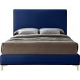 thumbnail image 5 of Meridian Furniture Geri Navy Velvet King Bed with Gold and Chrome Legs Included, 5 of 16