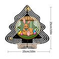 thumbnail image 2 of Metal Hanging Christmas Tree Wind Decorations - Unique Garden Spinners with Decorative Outline and Colorful Easter Egg Design for Yard, 2 of 7