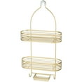 thumbnail image 6 of Acento 3-Tier Hanging Shower Caddy with Suction Cups, Non-Slip Neck, Bathroom Organizer, Gold, 6 of 6