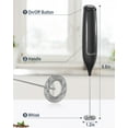 thumbnail image 7 of Milk Frother Handheld Battery, Electric Foam Maker Frother Wand, Drink Mixer with Stainless Steel Whisk for Coffee, Matcha, Lattes, Cappuccino Black, 7 of 7