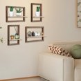 thumbnail image 4 of Brown Solid Wood Floating Wall Shelves, 15.75x9.84x1.18in, Wall-Mounted Display Storage for Bedroom Living Room Kitchen, 4 of 7