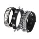 thumbnail image 1 of 3 pulseras góticas de cuero sintético con tachuelas para Halloween., 1 of 9
