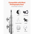 thumbnail image 2 of VEVOR C Stand with Boom Arm, Max Height 10.83 ft/330 cm, Stainless Steel Heavy Duty Photography Light Stand with 4.8-9.8 ft Adjustable Height, 2 Grip Head for Studio Monolight, Softbox, Reflector, 2 of 9