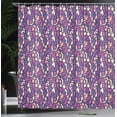 thumbnail image 3 of Ambesonne Abstract Shower Curtain, Alphabet in Lilac Theme, 69"Wx84"L, Multicolor, 3 of 4
