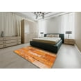 thumbnail image 5 of Ahgly Company Machine Washable Indoor Square Contemporary Orange Red Area Rugs, 4' Square, 5 of 7