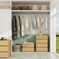 thumbnail image 4 of Dresser for Bedroom, 23.6''W 4 Drawer Dresser, Wood Nightstand for Bedroom, Modern Closet Drawers Stackable Storage Cabinet for Entryway, Small Dresser Drawer Chest for Hallway, Office, Oak, 4 of 5