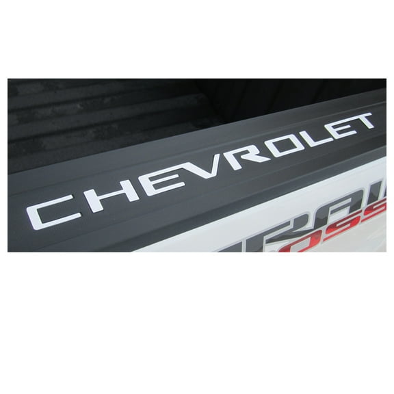 Chevy Silverado White Bed Rail Cap Rigid Plastic Lettering Kit 2019-2026 GM Licensed