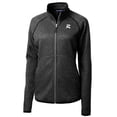 thumbnail image 2 of Women's Cutter & Buck  Heather Charcoal Richmond Flying Squirrels Mainsail Sweater-Knit Full-Zip Jacket, 2 of 3