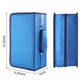 thumbnail image 4 of (3 pack) 160 Capacity DVD Wallet, Large Storage Holder Binder Nylon Blue CD Carry Case Bag Protective Zipper, 4 of 8