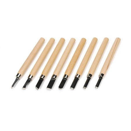 Basic Wood Carving Tools: 8 piece set (Best Beginner Carving Tools)