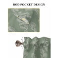 thumbnail image 6 of Dark Green Botanical 2 Panel Kitchen Curtains for Small Windows, Pastoral Elegant Spring Floral Bathroom Tier Curtain, Short Window Treatment for Bedroom/Living Room 55"x36", 6 of 6