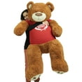 thumbnail image 5 of 5 Foot Giant Brown Teddy Bear Soft 60 Inch, Wears Removable T-shirt Official Snuggle Buddy, 5 of 6