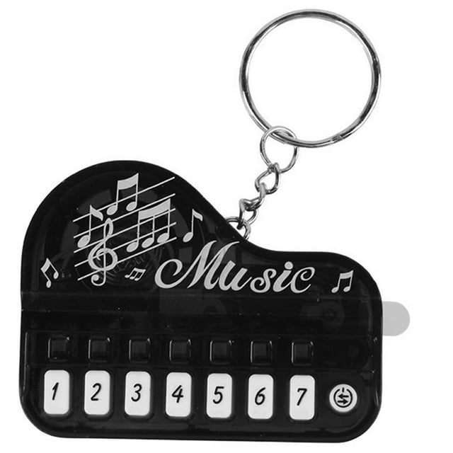 GAXIRE Llavero de instrumento musical novedoso, mini instrumento musical, llavero con dije de piano