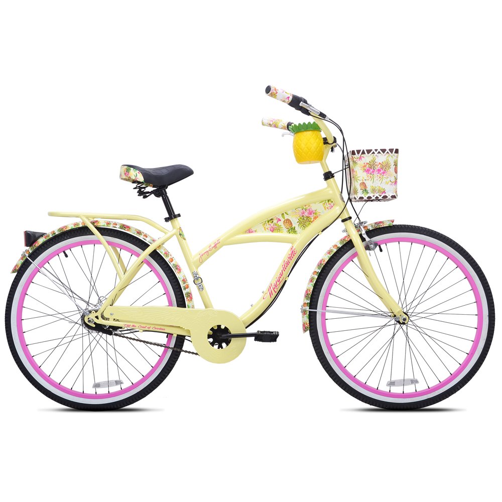 Kent 26" Margaritaville Women's 3Speed Cruiser Bike, Yellow Walmart